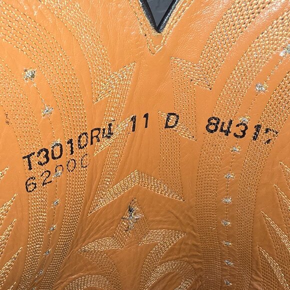 Lucchese 2000 Boots Men's 11 D Black Italian Kangaroo Western Cowboy T3010 R4 - Picture 12 of 13